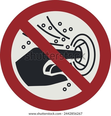 PROHIBITION SIGN PICTOGRAM, DO NOT PUT FINGER INTO THE NOZZLE OF A HYDROMASSAGE ISO 7010 – P070