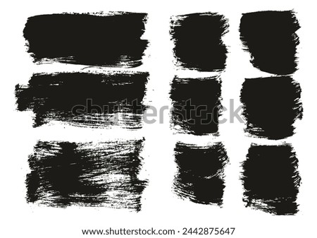 Hand Crafted Flat Paint Brush Thick Long And Short Background Mix High Detail Abstract Vector Background Mix Set 