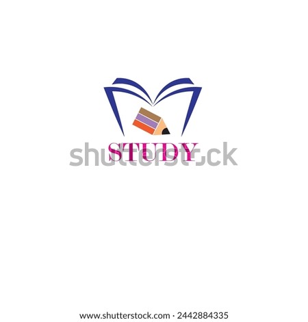 study or education minimalist logo or clip art
