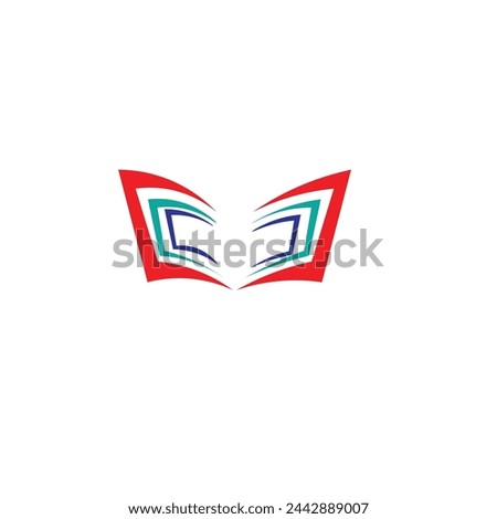book logo or minimalist education clip art