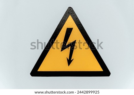 Electrical Hazard Sign. Dangerous voltage. Life threatening.