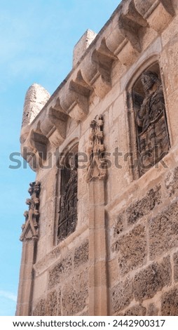 Architectonic detail in Oña church in Burgos Royalty-Free Stock Photo #2442900317