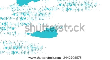 Dots halftone white and blue color pattern gradient grunge texture background. vector illustration.