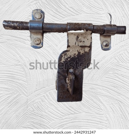 door stainless steel hasp ball . old stainless steel hasp ball . Royalty-Free Stock Photo #2442931247