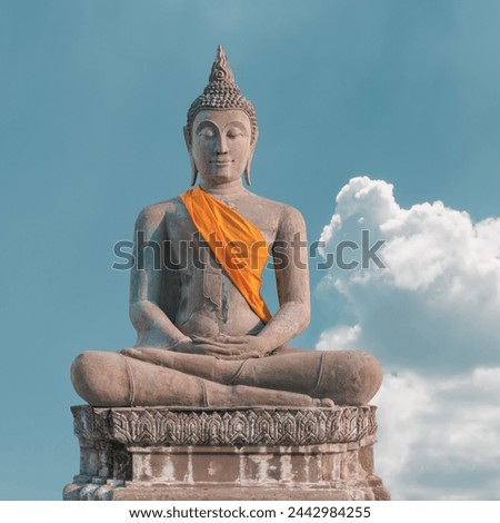 Capture the serenity and spirituality of Buddha Purnima with our evocative images. Explore tranquil scenes, religious rituals, and the timeless wisdom of Lord Buddha's teachings. Royalty-Free Stock Photo #2442984255