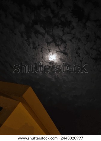 here is the picture of moon in dark night giving a beautiful natural vibes.