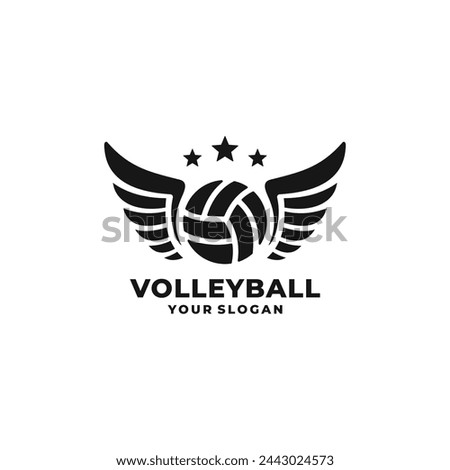 Volleyball logo vector. EPS 10 editable vector