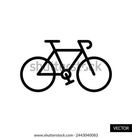 Bike, bicycle vector icon in line style design for website, app, UI, isolated on white background. Editable stroke. EPS 10 vector illustration.