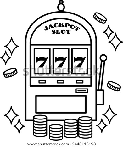 Clip art of slot machine.
