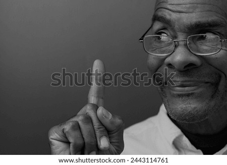 pointing finger with people on grey background stock image stock photo