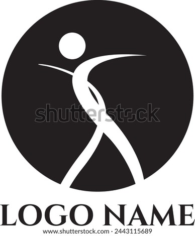 Dancing people icon logo design vector