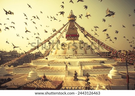 Boudhanath stupa is one of the largest stupas in the world and a UNESCO World Heritage site.