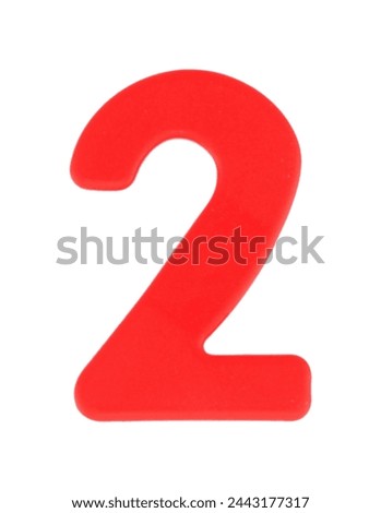 2 two magnetic letter with clipping path