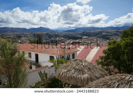 Rooftop View over the Beautiful City of Sucre - Bolivia Stock Photo