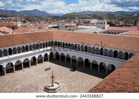 Colonial Square and Cloisters - Sucre, Bolivia Stock Photo