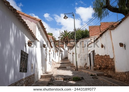 Colonial Street Sucre, Bolvia Stock Photo