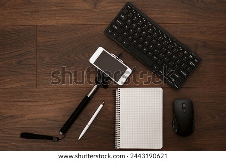 Different objects for blogging on a workplace 