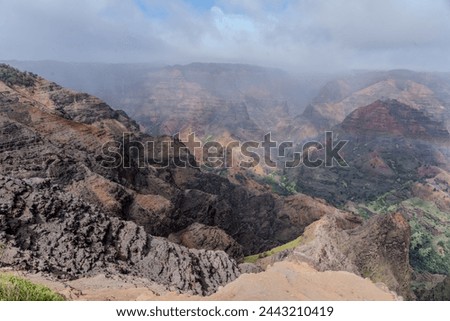 Waimea Canyon view in Kauai, also known as the Grand Canyon of the Pacific.