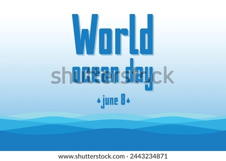 Save World oceans day underwater banner