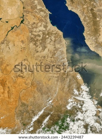 Dust Storm over the Red Sea. Another dust storm blew off the coast of Sudan on July 4, 2006. The MODIS on the Aqua satellite took this picture. Elements of this image furnished by NASA.