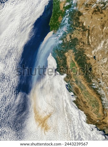 Smoke from fires in Oregon and California. Smoke from fires in Oregon and California. Elements of this image furnished by NASA.
