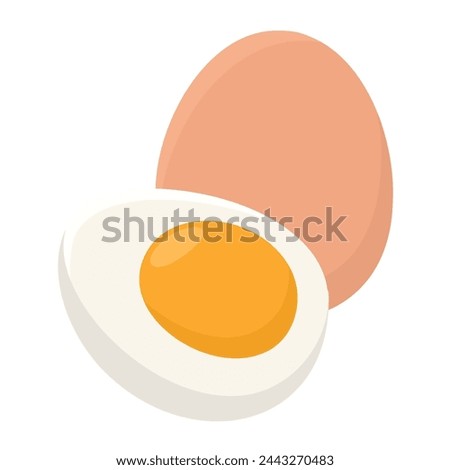 vector icon boiled eggs. Stock illustration egg set clipart