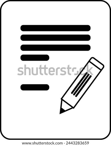 notepad icon with pencil easy to use 