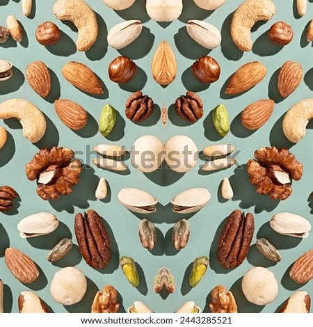 This picture shows some things like dry fruits, almonds, cashew nuts, etc. This picture can be used commercially.