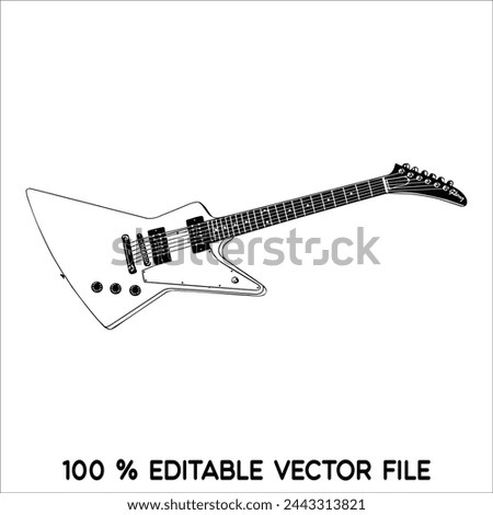 Black blues guitar icon. Simple illustration of black blues guitar vector icon logo isolated on white background,acoustic guitar silhouette,electric guitar vektor ilustration.