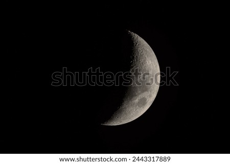 Waxing Crescent Moon over Everglades Florida