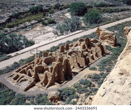 Kin Kletso, Chaco Culture National Historical Park : New Mexico, USA Royalty-Free Stock Photo #2443336691