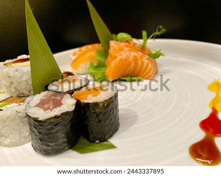 Sushi Set with Nigiri and maki Sashimi | Japanese Food | Sushi Lovers