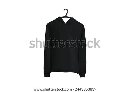 Black pullover isolated on white background