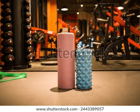 This is a photo of the gym equipment taken at a gym. This photo shows a foam pillow for massage.