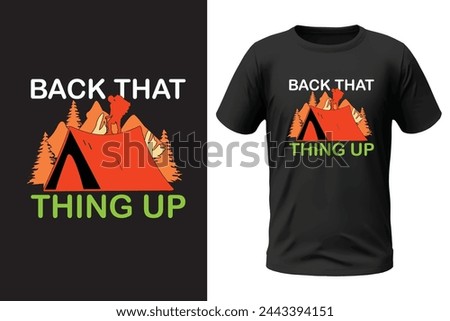 Camping t-shirt design and vector file
