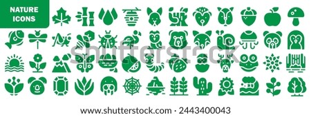 set of nature icons, vector illustration. eps 10