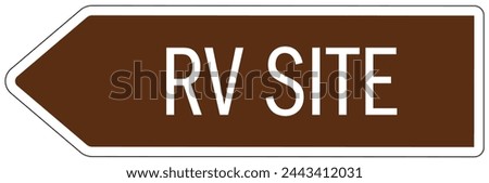 Campground directional guide route sign