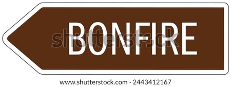 Campground directional guide route sign