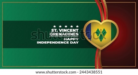 ST. Vincent Grenadines National Day, celebration template banner vector Illustration
