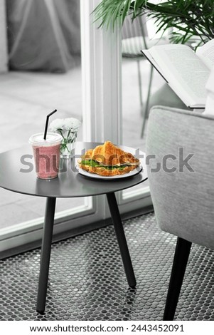 turky sandwich in high resolution image and isolated with blurry ends
