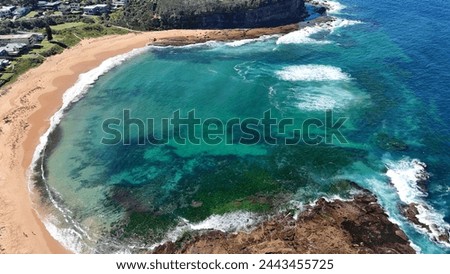 Aerial view of a beach in Sydney, Australia 