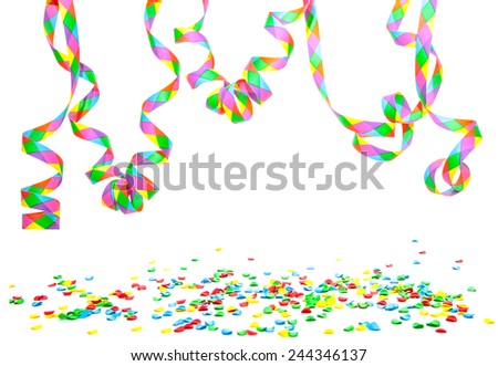 Party utensils. All on white background