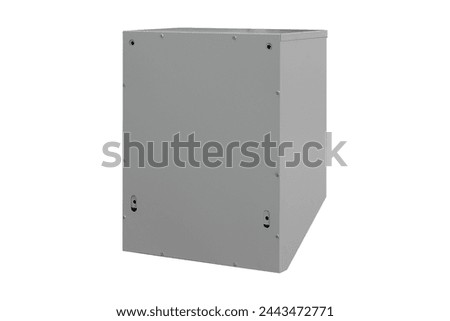 Mailboxes in the condo. metal mailbox with lockable center in condo. Mailbox the white background isolated