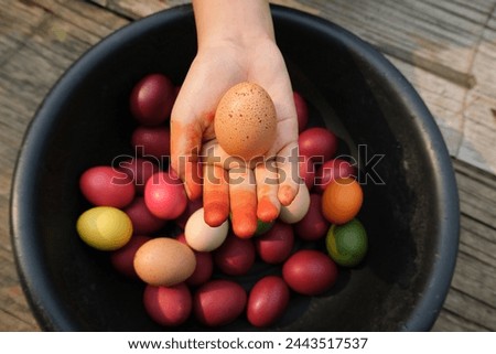 During the holidays, make Easter eggs.