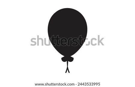 vector balloon silhouette white background