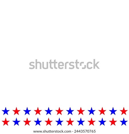 Falling stars 4th of july border background red blue white falling particles wallpaper isolated