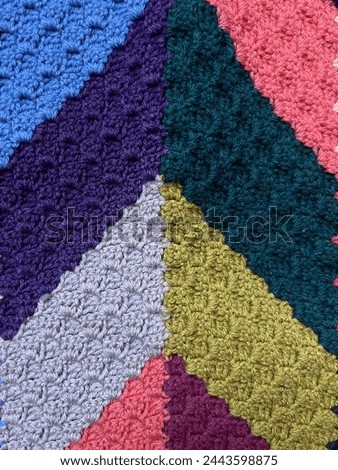 Chevron colourful Crochet blanket pattern