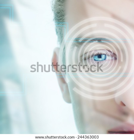 Digital Eye of a young man