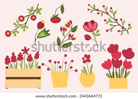 red flower on spring season