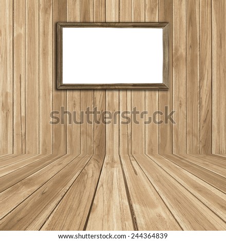 picture frames in wooden interior room